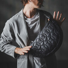 GLIMCLAP Half moon form bag-Wave quilt fabric- 19-008-GLA-CF画像