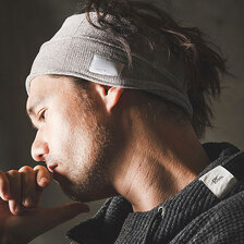 GLIMCLAP Knitted headband -Chenille yarn & Grid pattern- 19-019-GLA-CF画像