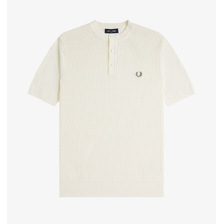 FRED PERRY Waffle Stitch Henley Neck T-Shirt K6509画像