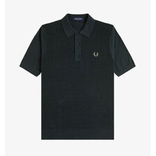 FRED PERRY Waffle Stitch Knitted Polo Shirt K8555画像