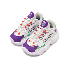 adidas Originals DISNEY PIXAR TOY STORY OZMILLEN ELASTIC LACE SHOES Cloud White / Active Purple / Semi Screaming Green JI0077画像