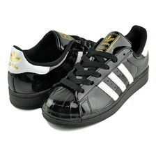 adidas SUPERSTAR II W CBLACK/FTWWHT/GOLDMT JS4009画像