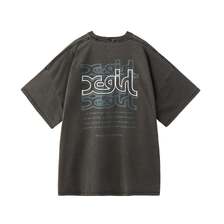 X-girl OVER PRINT MILLS LOGO S/S BIG TEE DRESS 105253041006画像