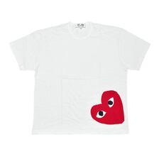 PLAY COMME des GARCONS HEM HEART OVERSIZED TEE AX-T349-051画像