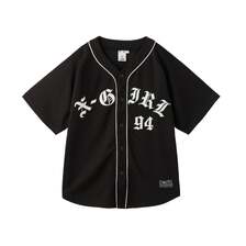 X-girl OLD ENGLISH LOGO BASEBALL SHIRT 105253014003画像