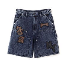 AVIREX LEATHER PATCH DENIM SHORTS 7835213002画像