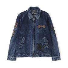 AVIREX LEATHER PATCH DENIM JACKET 7835252015画像