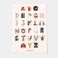 APPLEBUM &ldquo;Alphabet&rdquo; A4 Sticker HS2511004画像