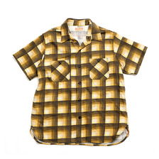 SUGAR CANE PRINT CHECK S/S WORK SHIRT SC39517画像