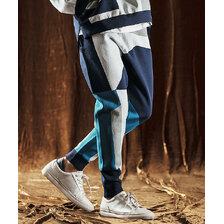 ANGENEHM Jacquard Block Color Pants -Airy Yarn Sweater- AG05-016ACF画像