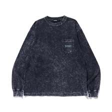 X-LARGE CHEMICAL WASH OVERLAP LOGO L/S POCKET TEE 101253011019画像