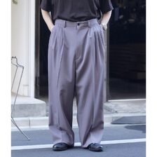 NONNOTTE Wool Gabardine Draping 5-Tuck Wide Trousers N-25A-085画像