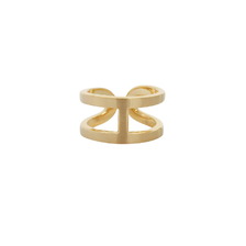 XOLO JEWELRY H Ring with Hair Line -Gold- XOR112-GOLD画像