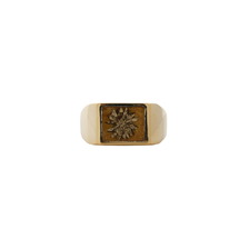 XOLO JEWELRY Signet Ring with Golden Palm Flower XOR118-GOLD画像