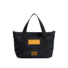 HUNTER NYLON MINI TOPCLIP TOTE BORN IN SCOTLAND BLACK/RICH OCHRE UBS5552KBM-BOC画像
