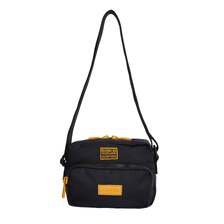 HUNTER NYLON CROSSBODY BORN IN SCOTLAND BLACK/RICH OCHRE UBX5556KBM-BOC画像