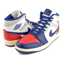 NIKE AIR JORDAN 1 MID wht/deep royal blue DQ8426-102画像