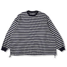 is-ness BALLOON STRIPES LONG SLEEVE T SHIRT 1004AWCS03画像