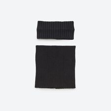 KIJIMA TAKAYUKI COTTON CASHMERE KNIT HEAD BAND & NECK WARMER WKNY252810画像