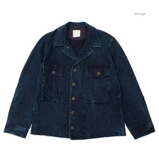 Soundman USARMY M-43コンバットジャケット - DELAWARE - インディゴ染め刺し子ドビー 493M-655A画像