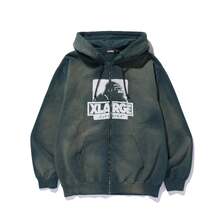 X-LARGE DISCHARGE PRINTED OG ZIP HOODED SWEATSHIRT 101253012005画像