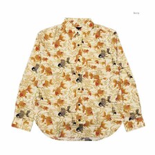 衣櫻 サザンクロス素材 長袖レギュラーカラーシャツ - 金彩流水金魚 - SA1725画像