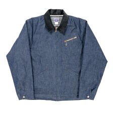 Workers Blanket Lined Engineer Jacket 10oz Black Back Denim画像
