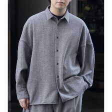 NONNOTTE Loose Weaving Herringbone Draping Shirt Type A N-25A-030画像