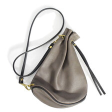 GROOVER LEATHER 巾着ショルダー:信州鹿革 DHB-100画像