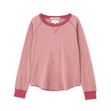 AVIREX WOMAN BICOLOR HONEYCOMBI WAFFLE T-SHIRT 7835230603画像