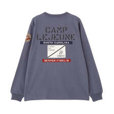 AVIREX CAMP LEJEUNE PATCHED L/S T-SHIRT 7835230028画像