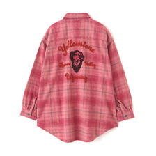 AVIREX WOMAN EMBROIDERY CHECK SHIRT 7835220603画像