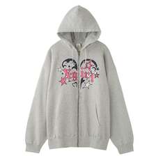 X-girl TRIBAL HEART ZIP UP SWEAT HOODIE 105253012004画像