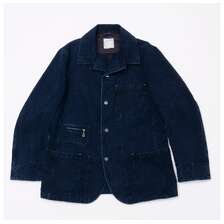 Soundman Coverall Jacket - Birmingham - インディゴ染め刺し子 3740-655A画像