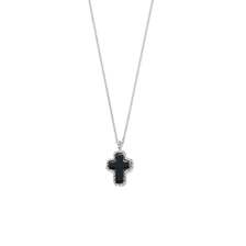 CRIMIE STONE CROSS SILVER NECKLACE CR1-02C1-JW70画像