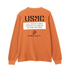 AVIREX SHEETING PATCH WAFFLE L/S T-SHIRT 7835230022画像