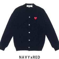 PLAY COMME des GARCONS RED HEART WOOL V-NECK CARDIGAN AX-N008-051画像