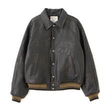 AVIREX VARISTY LEATHER &rdquo;GOALERS&rdquo; VINTAGE BLACK 7835250008画像