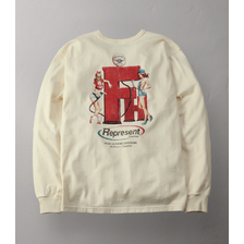 THE FLAT HEAD LONG SLEEVE T-SHIRT - GAS STATION FN-TML-104画像