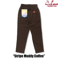 COOKMAN Chef Pants Stripe Muddy Coffee 231-53811画像