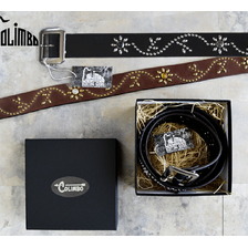 COLIMBO HUNTING GOODS STUD BELT 40mm (Flower) ZA-0701画像