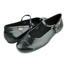 HUNTER REFINED MARY JANE BALLERINA GLOSS BLACK WFF1202RGL-BLK画像