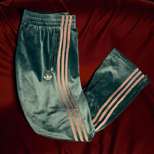 adidas Originals Firebird Velour Track Pant Shadow Green KD9386画像