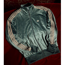 adidas Originals Firebird Velour Track Top Shadow Green KD9375画像