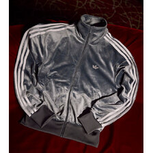 adidas Originals Firebird Velour Track Top Grey KD9374画像