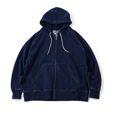 gym master 11oz インディゴスウェットZIPパーカー G633710画像