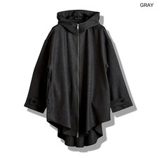 NO ID. BLACK インバーテッドタックフーデッドコート 457006-340C画像