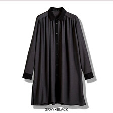 NO ID. BLACK クレリックギャザーロングSH 457006-338S画像