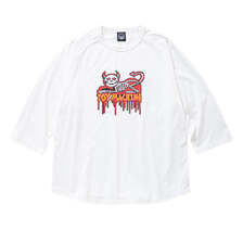 TOY MACHINE DEVIL CAT SKELTON 3/4 SLEEVE TEE TMFFLT3画像