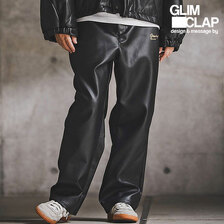 GLIMCLAP Synthetic Leather Straight-Leg Trousers 192-061-GLA-CF画像